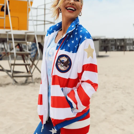 American Flag Windbreaker Jacket | USA Eagle Jacket