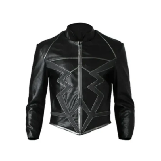 Black Bolt Jacket Black Avenger Leather Jacket