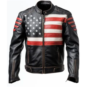 Cafe Racer Jacket | American Flag's Motorcycle Jacket