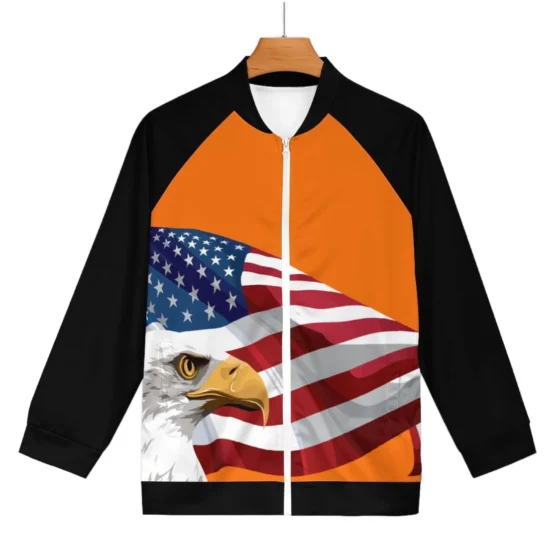 American Flag Printed Jacket | American Independence Day Outfit