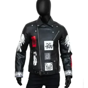 Kiowa Gordon Lysol Blood Quantum Leather Patched Motorcycle California Jacket