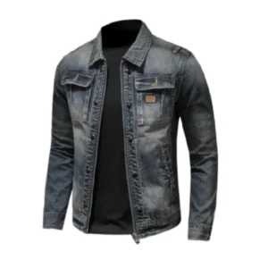 Casual Wear Denim Jacket | Men’s Slim Fit Blue Denim Jacket