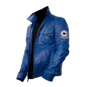 Dragon Ball Z Blue Future Trunks Leather Jacket