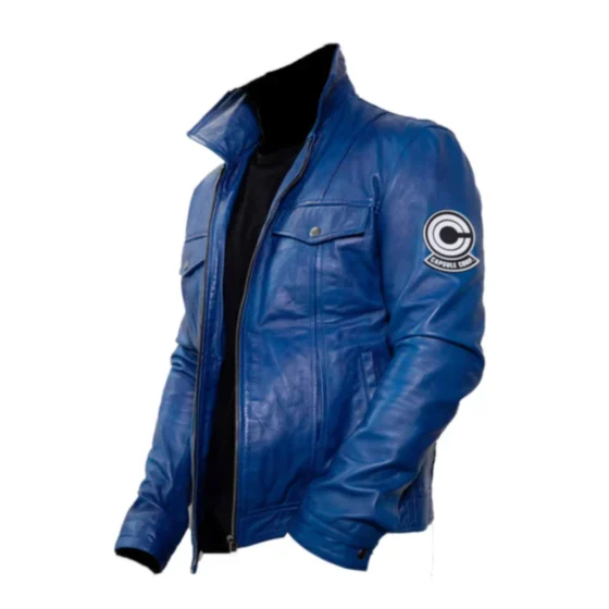 Dragon Ball Z Blue Future Trunks Leather Jacket