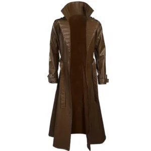 X-Men Gambit Cosplay Brown Leather Trench Coat