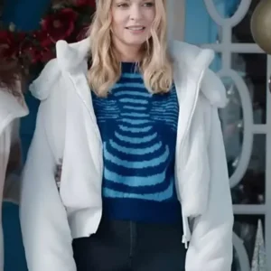 Heather Graham Best Christmas Ever White Sherpa Jacket