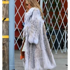 Jennifer Lopez Long Fur Coat