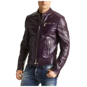 Men's Purple Motorcycle Jacket