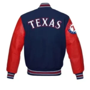 Texas Rangers Red and Blue Varsity Jacket