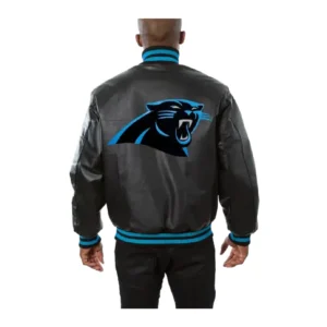 Carolina Panthers Premium Black Leather Jacket