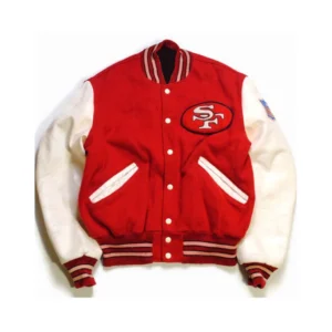 San Francisco 49ers Red Super Bowl Varsity Jacket