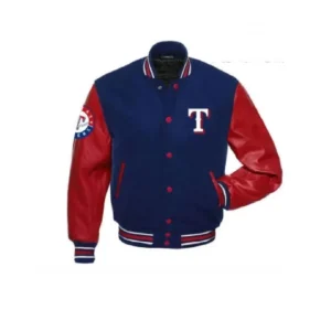 Texas Rangers Red and Blue Varsity Jacket