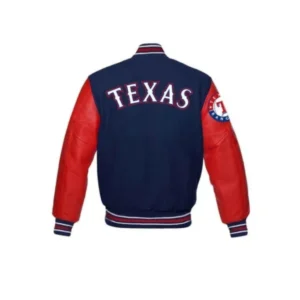 Texas Rangers Red and Blue Varsity Jacket