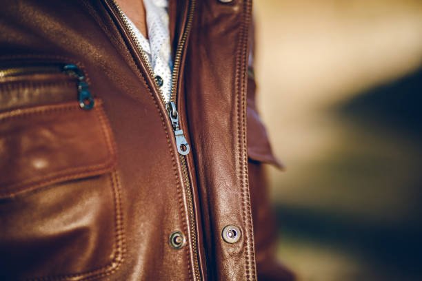 mens brown leather jacket