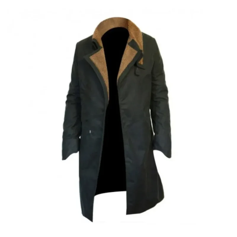 Ryan Gosling Blade Runner Harrison Ford Trench Fur Coat