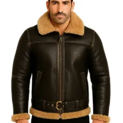B3 Bomber Battle Shearling Bomber Jacket
