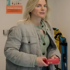 Bad Sisters S02 Eva Birthistle Grey Quilted Jacket