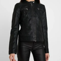Bandit Black Cafe Racer Leather Jacket