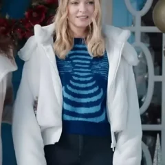 Heather Graham White Sherpa Winter Jacket