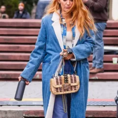Blake Lively It Ends with Us Denim Long Coat