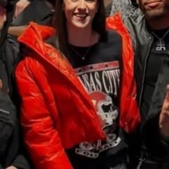 Caitlin Clark Red Puffer Jacket