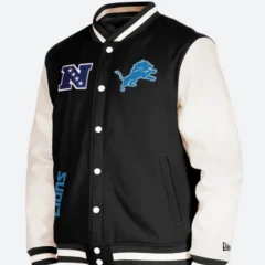 Detroit Lions Black Varsity Jacket