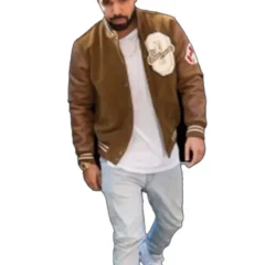 Drake Suede Leather Varsity Jacket