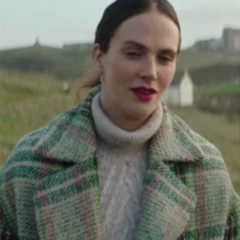 Lucy Lambert Playing Nice Green Plaid Coat
