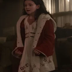 Matilda Firth Wolf Man Red Shearling Jacket