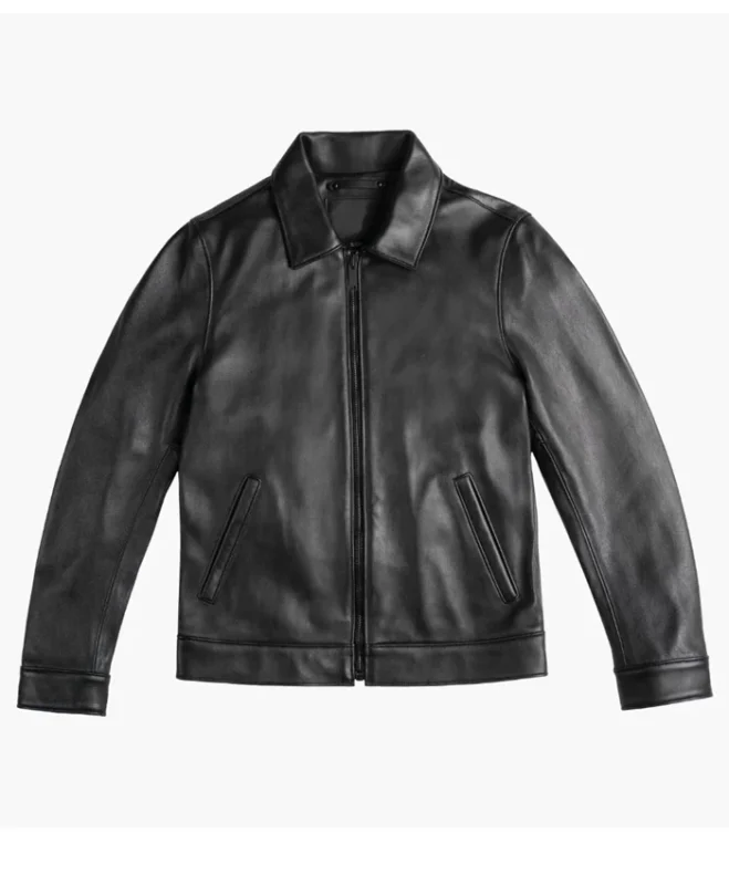 Mens Black Leather Motorcycle Jacket