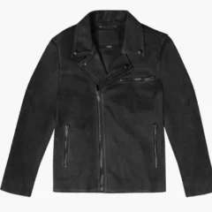 Men’s Suede Black Leather Motorcycle Biker Jacket