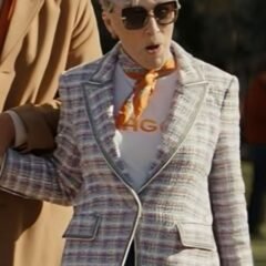 Back in Action Glenn Close Purple Tweed Blazer