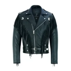 Marlon Brando Fringed Tassel Biker Leather Jacket