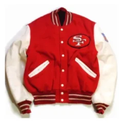 San Francisco 49ers Red Super Bowl Varsity Jacket