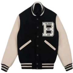 Black & White Billionaire Wool Varsity Bomber Jacket