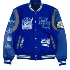 Royal Blue Hampton Motto Varsity Jacket
