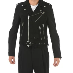 Patrick Schwarzenegger Rupert Suede Leather Jacket