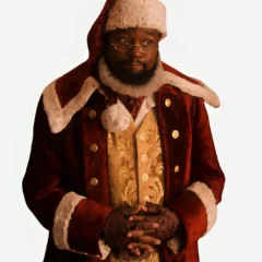 Santa Claus Dashing Through the Snow Red Coat