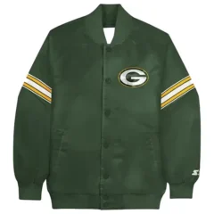 Starter Green Green Bay Packers Satin Full-Snap Starter Jacket