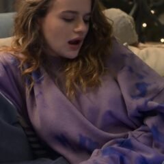 A Family Affair Joey King Purple Sweater