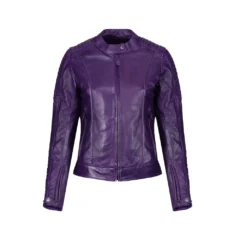 Women's Purple Motorcycle Leather Jacket