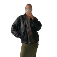 Vintage Bomber Women Leather Jacket