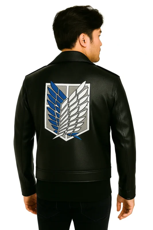 Mens Attack on Titan Brown Leather Jacket