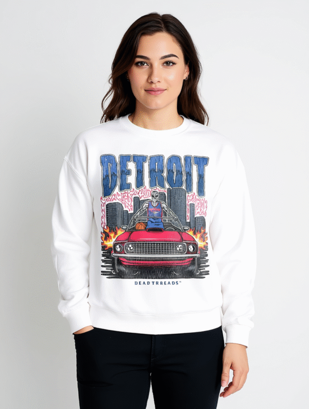 Detroit Basketball Crewneck Sweatshirt
