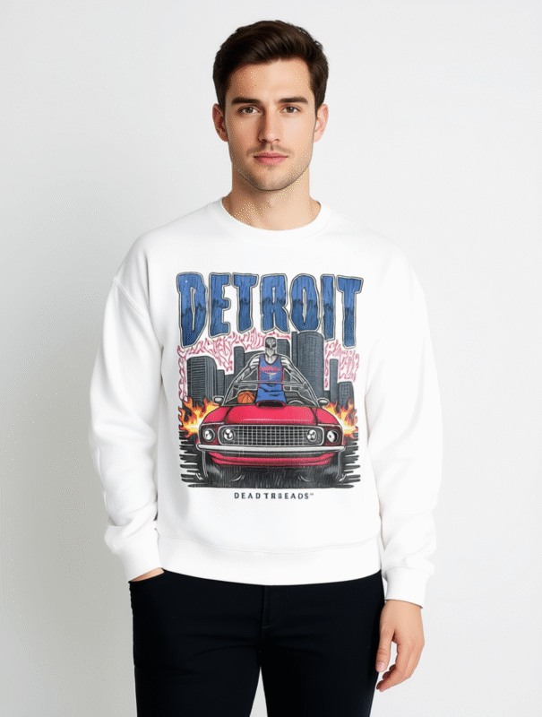 Detroit Basketball Crewneck Sweatshirt