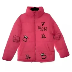 Ariana Grande Pink Puffer Jacket