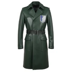 Attack on Titan Green Leather Coat