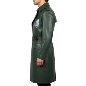 Attack on Titan Green Leather Coat