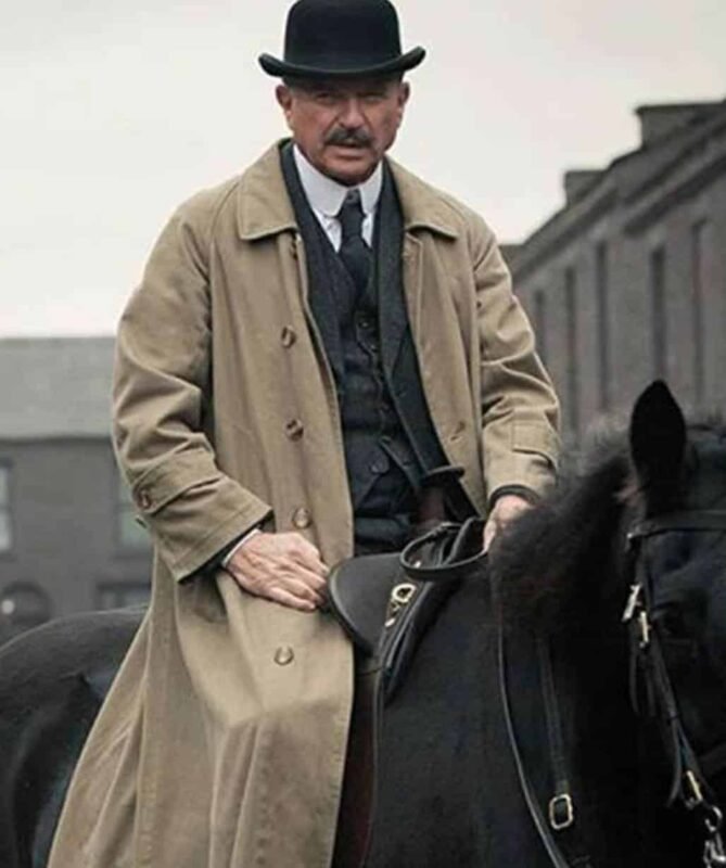 Peaky Blinders Sam Neill Brown Trench Coat