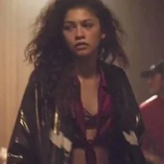 Euphoria S02 Zendaya Bomber Black Jacket